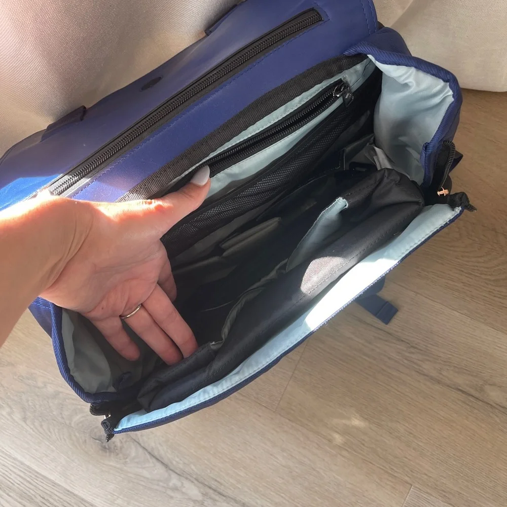Paperclip diaper bag backpack